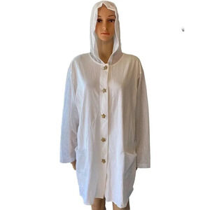 VTG 90s-Y2K Jordan Taylor Cardigan Jacket Women’s 1X White Mesh Hoodie Starfish